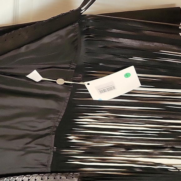 Fault leather cowboy jacket with tassels. Never worn - Picture 3 of 3